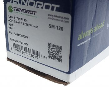 679 р. Стойка стабилизатора SMART Fortwo (07-) переднего TEKNOROT TEKNOROT sm-126  с доставкой в г. Кемерово. Увеличить фотографию 4
