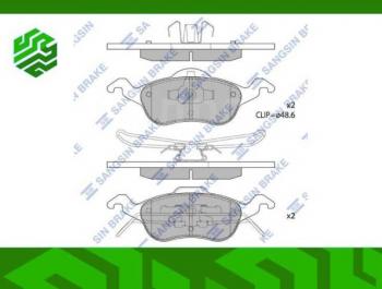 Колодки тормозные передние (4шт.) SANGSIN Ford Focus 1 седан дорестайлинг (1998-2002)