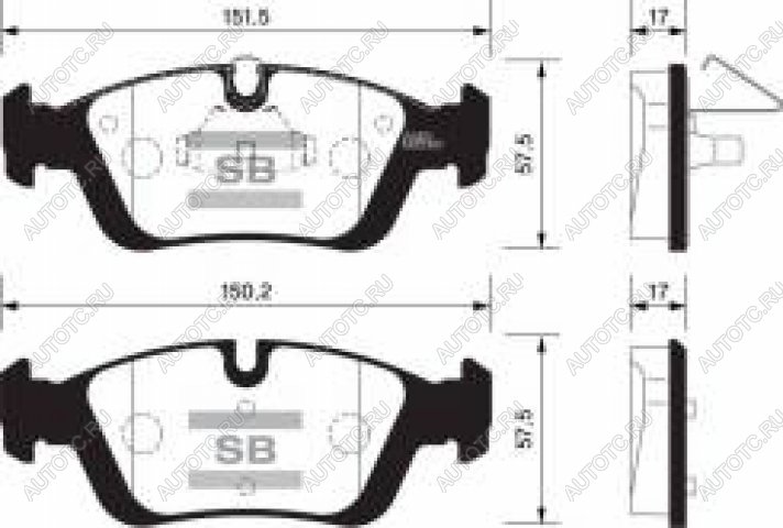 2 599 р. Колодки тормозные передние (4шт.) SANGSIN  BMW 3 серия ( E36,  E46) - Z4  E85  с доставкой в г. Кемерово