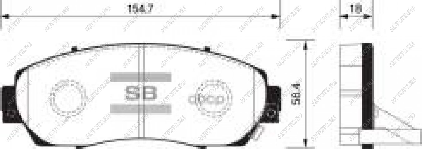 2 399 р. Колодки тормозные передние (4шт.) SANGSIN Honda CR-V RE1,RE2,RE3,RE4,RE5,RE7 дорестайлинг (2007-2010)  с доставкой в г. Кемерово