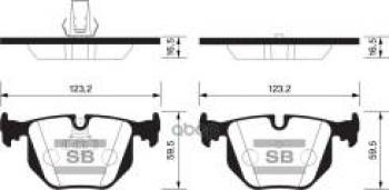 2 599 р. Колодки тормозные задние (4шт.) SANGSIN  BMW 3 серия  E46 - X5  E53  с доставкой в г. Кемерово. Увеличить фотографию 1