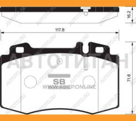 2 989 р. Колодки тормозные передние (4шт.) SANGSIN Mercedes-Benz C-Class W203 дорестайлинг седан (2000-2004)  с доставкой в г. Кемерово