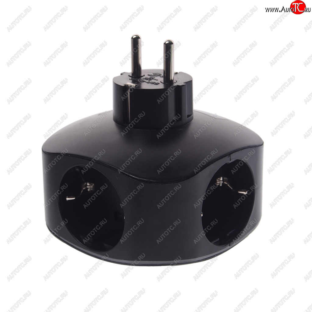 1 149 р. Тройник сетевой 3 гнезда + 2 USB 1A с заземлением черный ЭРА ЭРА sp-3e-usb-black  с доставкой в г. Кемерово