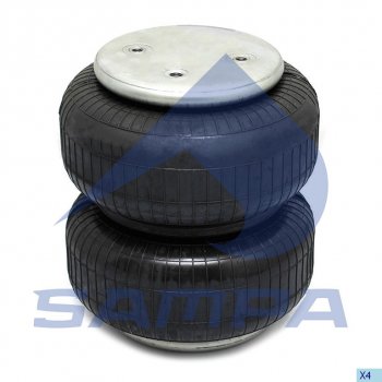 3 899 р. Пневморессора SAF (две секции) (2 шп. M10,1 отв. штуц. М12х1.5) SAMPA SAMPA sp55225-2p06  с доставкой в г. Кемерово. Увеличить фотографию 1