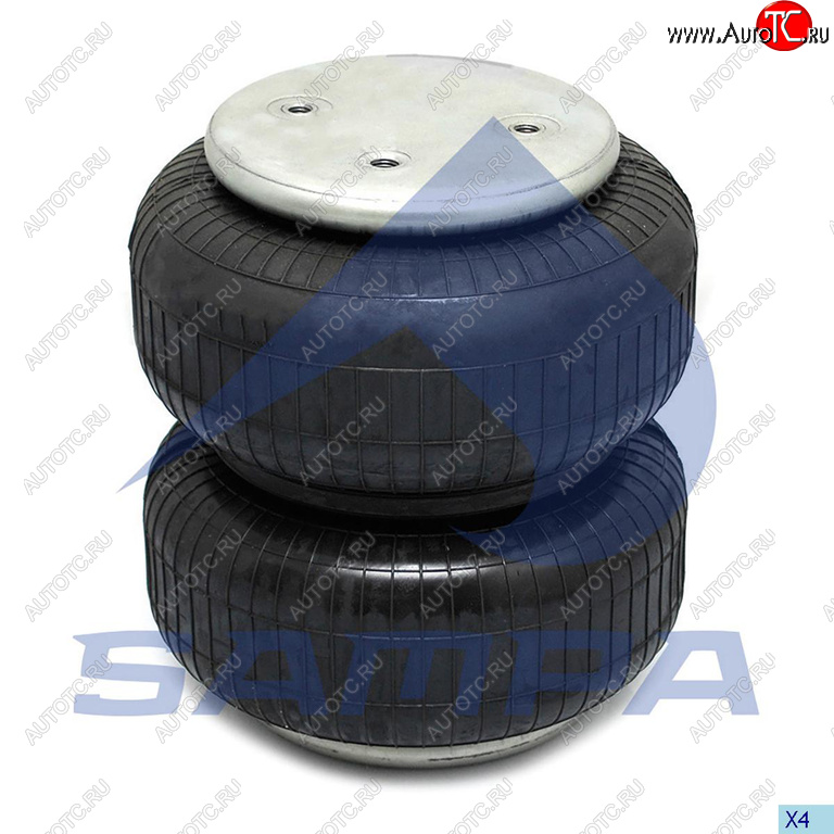 3 899 р. Пневморессора SAF (две секции) (2 шп. M10,1 отв. штуц. М12х1.5) SAMPA SAMPA sp55225-2p06  с доставкой в г. Кемерово