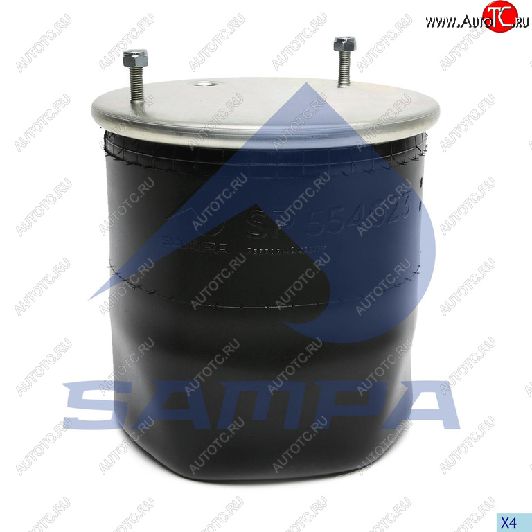 3 999 р. Пневморессора SAF ROR (без стакана) (2 шп. М12,1 отв. М22х1.5мм) SAMPA SAMPA sp554023  с доставкой в г. Кемерово