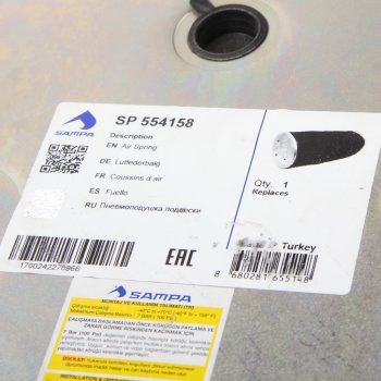 4 299 р. Пневморессора SCHMITZ (без стакана) (2 отв. M10, 1 отв. M22х1.5,низ отв. M12мм) высокая SAMPA SAMPA sp554158  с доставкой в г. Кемерово. Увеличить фотографию 4
