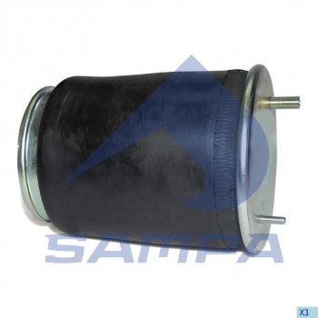 5 699 р. Пневморессора BPW (металлический стакан) (1 шп. M12,1 отв. M18х1.5мм) SAMPA SAMPA sp554941-k  с доставкой в г. Кемерово. Увеличить фотографию 1