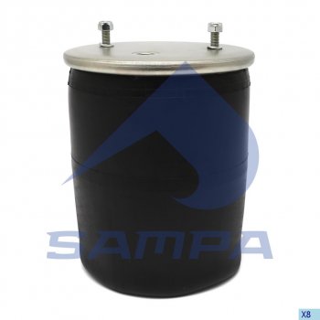 4 199 р. Пневморессора BPW (без стакана) (2шп.M12 по центру,1отв.M22х1.5мм) SAMPA SAMPA sp554962  с доставкой в г. Кемерово. Увеличить фотографию 1
