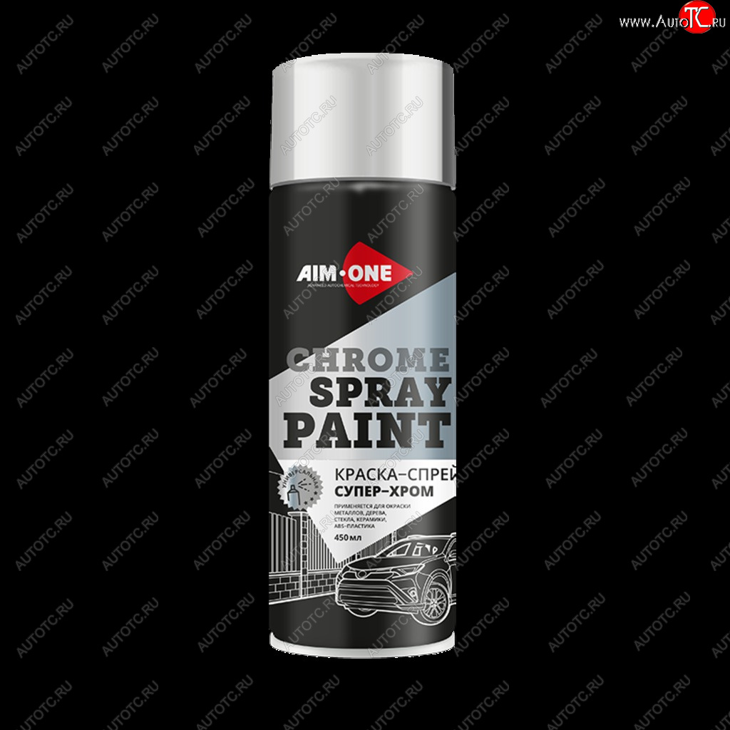 319 р. Краска хром супер аэрозоль 450мл акриловая Spray Paint Chrome AIM-ONE AIM-ONE spc-450  с доставкой в г. Кемерово