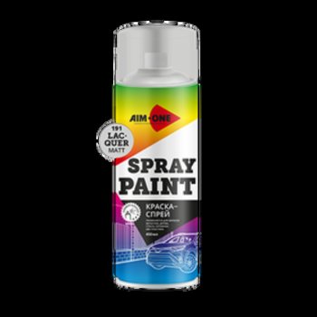 261 р. Лак матовый аэрозоль 450мл Spray Paint Lacquer Matt AIM-ONE AIM-ONE sp-ml191  с доставкой в г. Кемерово. Увеличить фотографию 1