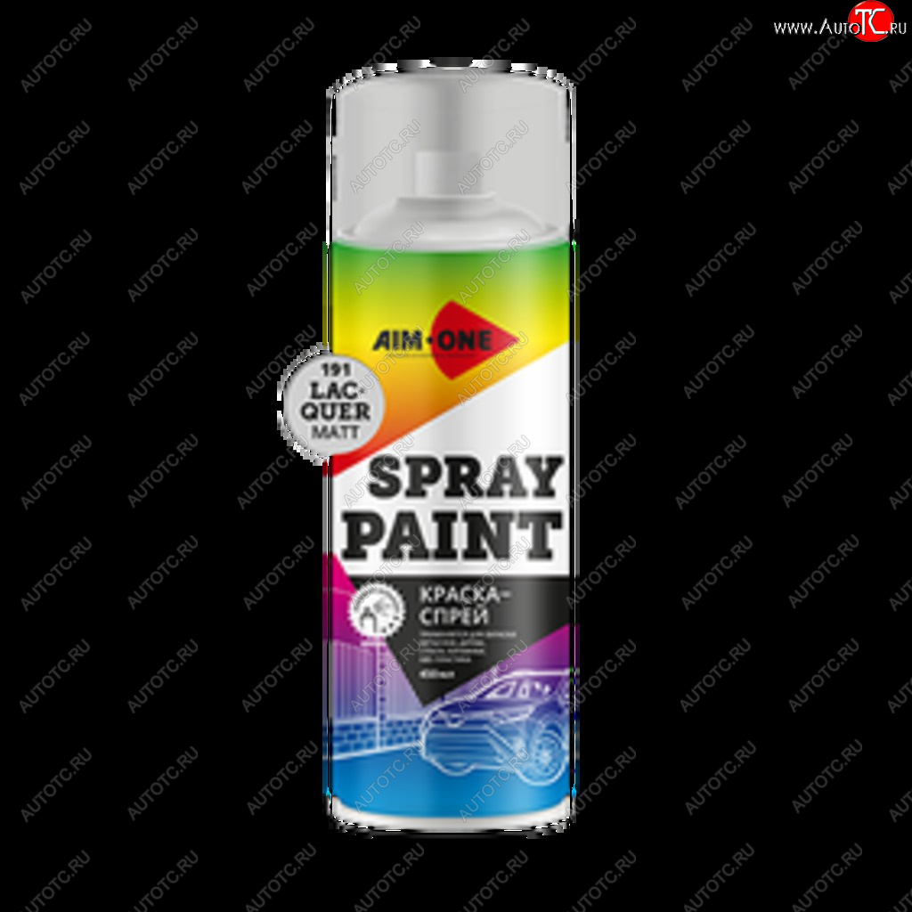 261 р. Лак матовый аэрозоль 450мл Spray Paint Lacquer Matt AIM-ONE AIM-ONE sp-ml191  с доставкой в г. Кемерово