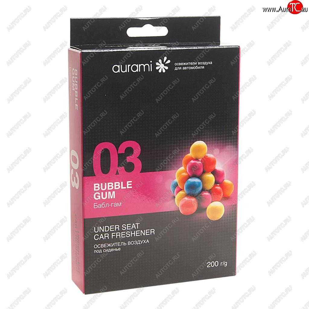 278 р. Ароматизатор под сиденье гелевый (bubble gum) AURAMI AURAMI std-03  с доставкой в г. Кемерово