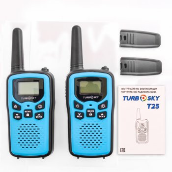 2 799 р. Рация 2шт. TURBOSKY TURBOSKY t 25 blue  с доставкой в г. Кемерово. Увеличить фотографию 6