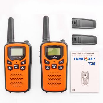 2 889 р. Рация 2шт. TURBOSKY TURBOSKY t 25 orange  с доставкой в г. Кемерово. Увеличить фотографию 6