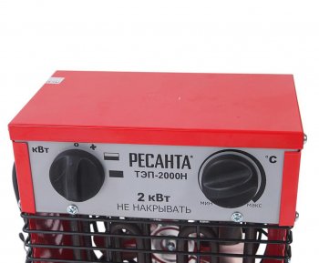 3 899 р. Пушка тепловая 2.0кВт 200куб.мч электрическая РЕСАНТА РЕСАНТА тэп-2000н (компактная)  с доставкой в г. Кемерово. Увеличить фотографию 3