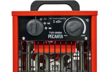 4 599 р. Пушка тепловая 3.0кВт 300куб.мч электрическая РЕСАНТА РЕСАНТА тэп-3000н (компактная)  с доставкой в г. Кемерово. Увеличить фотографию 6