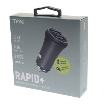 499 р. Устройство зарядное в прикуриватель 2USB 12V TFN TFN tfn-ccrpd02  с доставкой в г. Кемерово. Увеличить фотографию 3