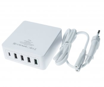 1 999 р. Устройство зарядное в розетку 5 USB TFN TFN tfn-wc05  с доставкой в г. Кемерово. Увеличить фотографию 2
