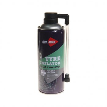 389 р. Герметик шин 450мл аэрозоль Tyre Inflator AIM-ONE AIM-ONE ti-270  с доставкой в г. Кемерово. Увеличить фотографию 1