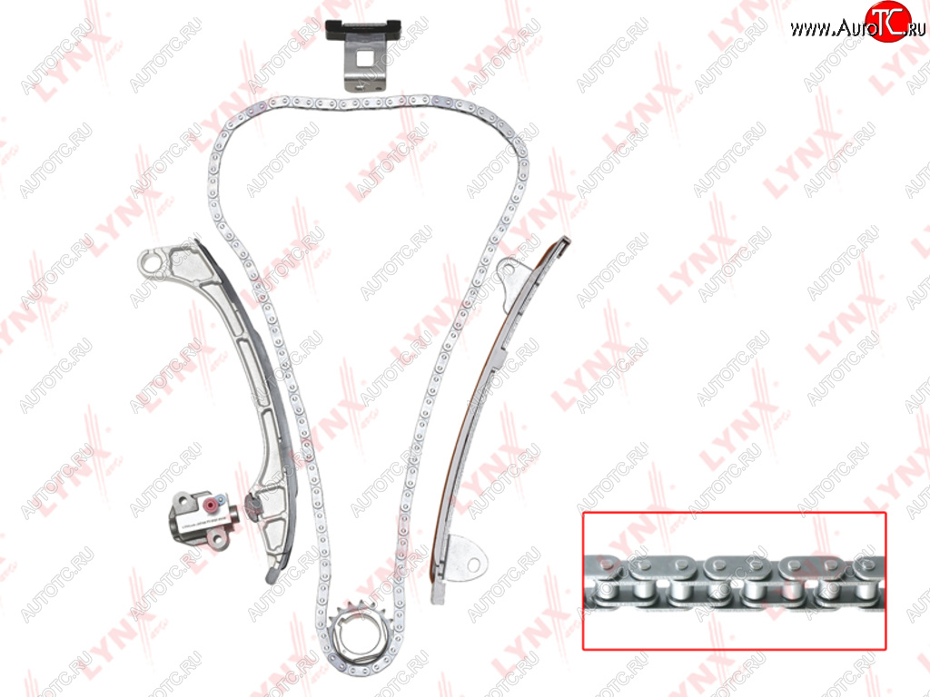 12 999 р. Комплект цепи ГРМ TOYOTA Camry (06-),Venza (08-) (2.52.7) (цепь+башмак+2 успок+натяж+1 звезда) LYNX LYNX tk0044  с доставкой в г. Кемерово