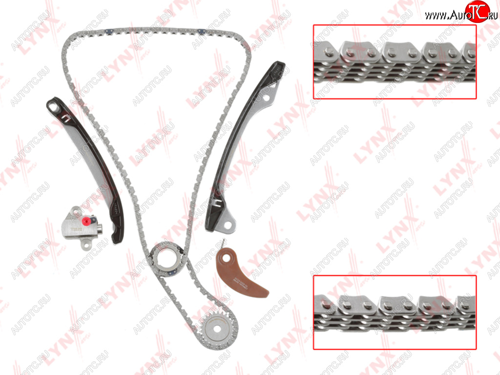 10 949 р. Комплект цепи ГРМ NISSAN Juke (1.6) (2 цепи+башмак натяж+успокоит+2 натяж+2 звезды) LYNX LYNX tk0154  с доставкой в г. Кемерово