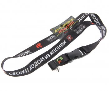 188 р. Шнурок на шею с карабином Своим ходом тканевый, черный MASHINOKOM MASHINOKOM ttk 077  с доставкой в г. Кемерово. Увеличить фотографию 1