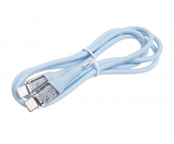 499 р. Кабель iPhone (5-)-USB Type C 1.2м HOCO HOCO u111 blue HOCO u111 blue  с доставкой в г. Кемерово. Увеличить фотографию 1