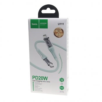 499 р. Кабель iPhone (5-)-USB Type C 1.2м HOCO HOCO u111 green  с доставкой в г. Кемерово. Увеличить фотографию 2