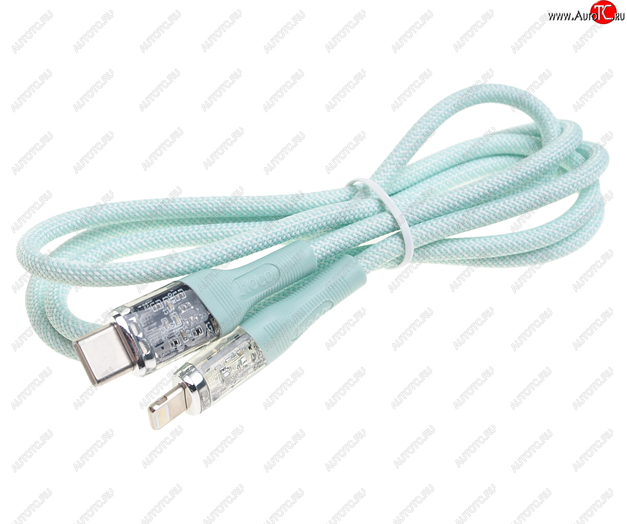 499 р. Кабель iPhone (5-)-USB Type C 1.2м HOCO HOCO u111 green  с доставкой в г. Кемерово