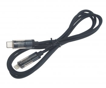 549 р. Кабель iPhone (5-)-USB Type C 1.2м HOCO HOCO u116 black  с доставкой в г. Кемерово. Увеличить фотографию 1