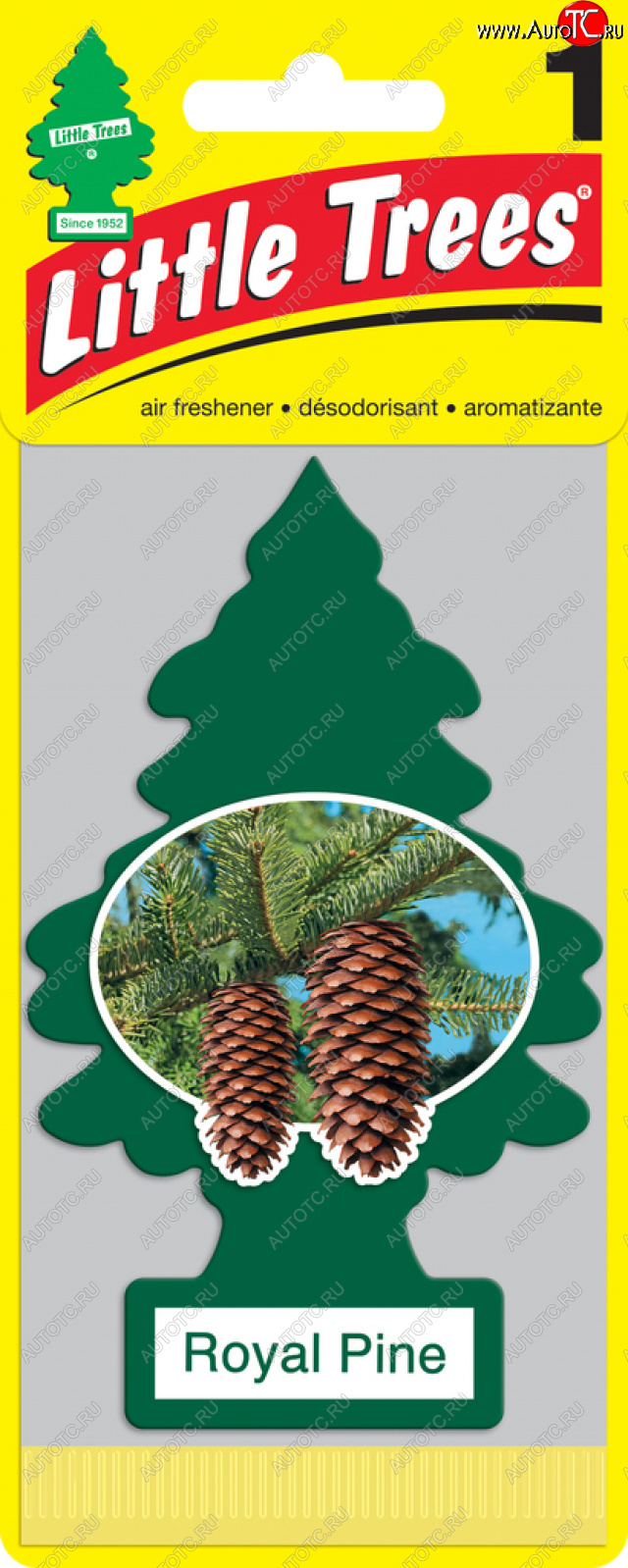 159 р. Ароматизатор подвесной пластина (сосна королевская) Елочка CAR FRESHNER CAR FRESHNER u1p-10101-russ  с доставкой в г. Кемерово