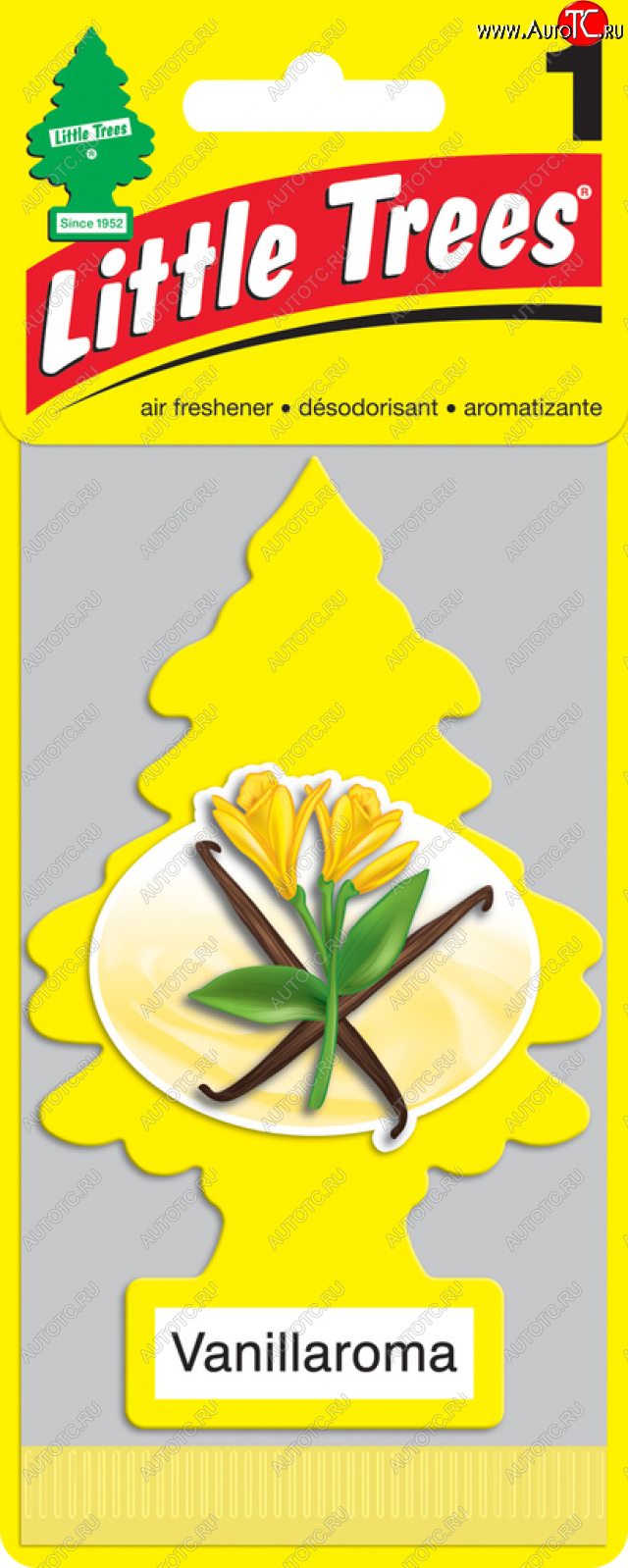 141 р. Ароматизатор подвесной пластина (ваниль) Елочка CAR FRESHNER CAR FRESHNER u1p-10105-russ  с доставкой в г. Кемерово