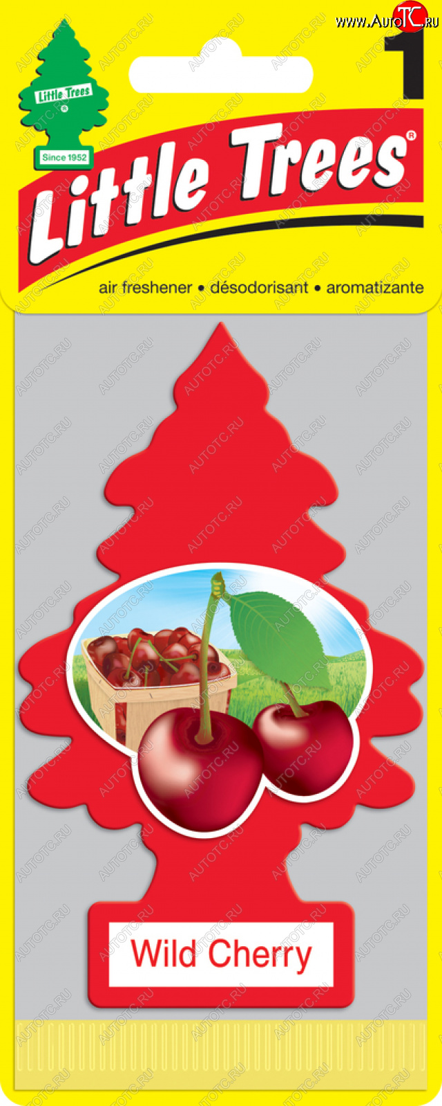 159 р. Ароматизатор подвесной пластина (вишня) Елочка CAR FRESHNER CAR FRESHNER u1p-10311-russ  с доставкой в г. Кемерово