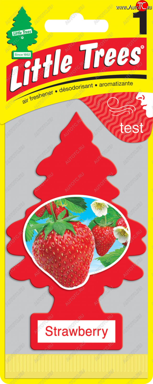 166 р. Ароматизатор подвесной пластина (клубника) Елочка CAR FRESHNER CAR FRESHNER u1p-10312-russ  с доставкой в г. Кемерово