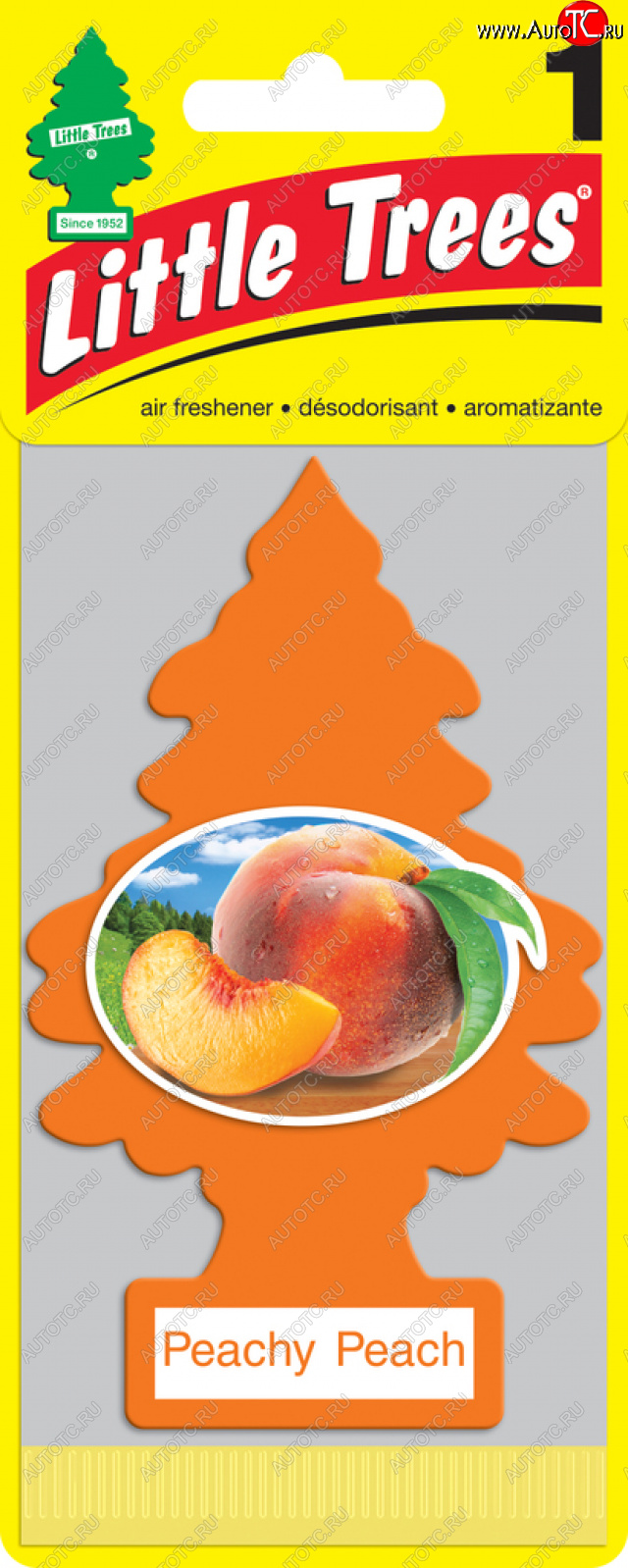 159 р. Ароматизатор подвесной пластина (персик) Елочка CAR FRESHNER CAR FRESHNER u1p-10319-russ  с доставкой в г. Кемерово