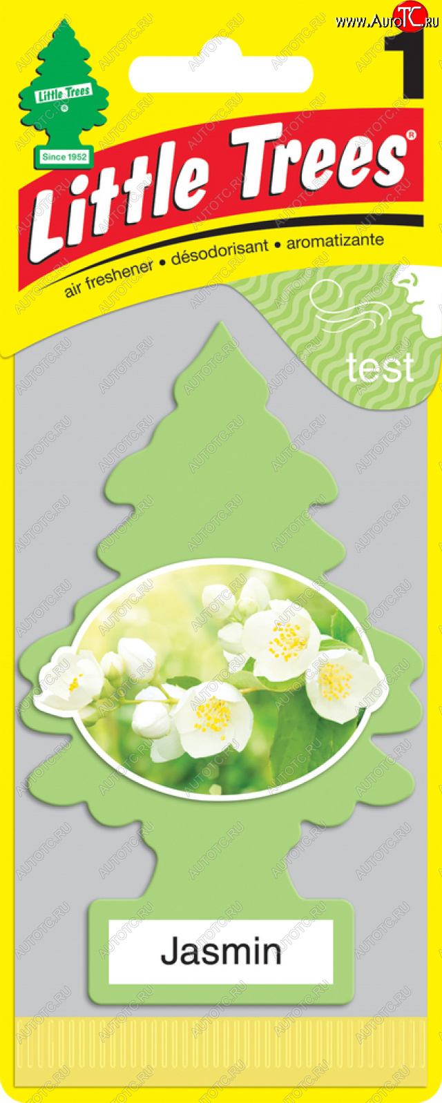 157 р. Ароматизатор подвесной пластина (жасмин) Елочка CAR FRESHNER CAR FRESHNER u1p-10433-russ  с доставкой в г. Кемерово
