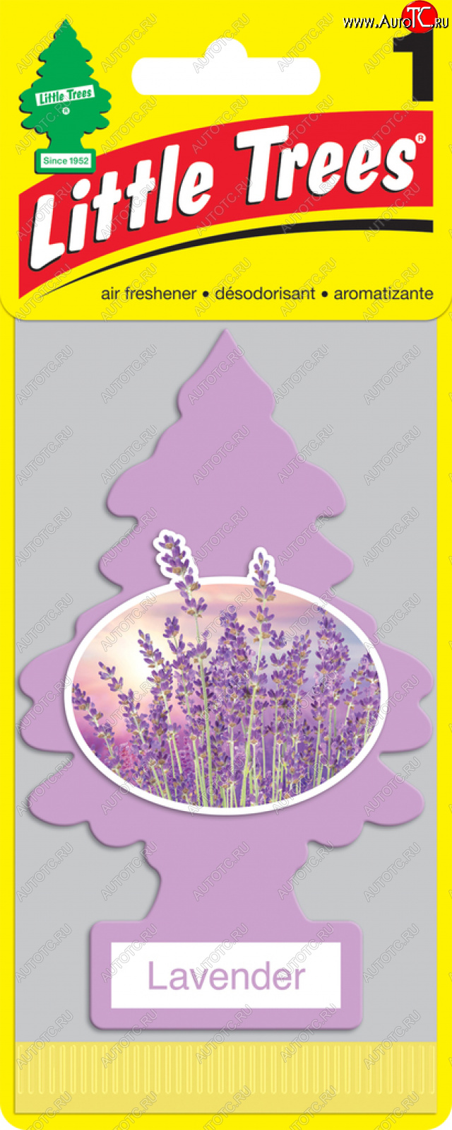 157 р. Ароматизатор подвесной пластина (лаванда) Елочка CAR FRESHNER CAR FRESHNER u1p-10435-russ  с доставкой в г. Кемерово
