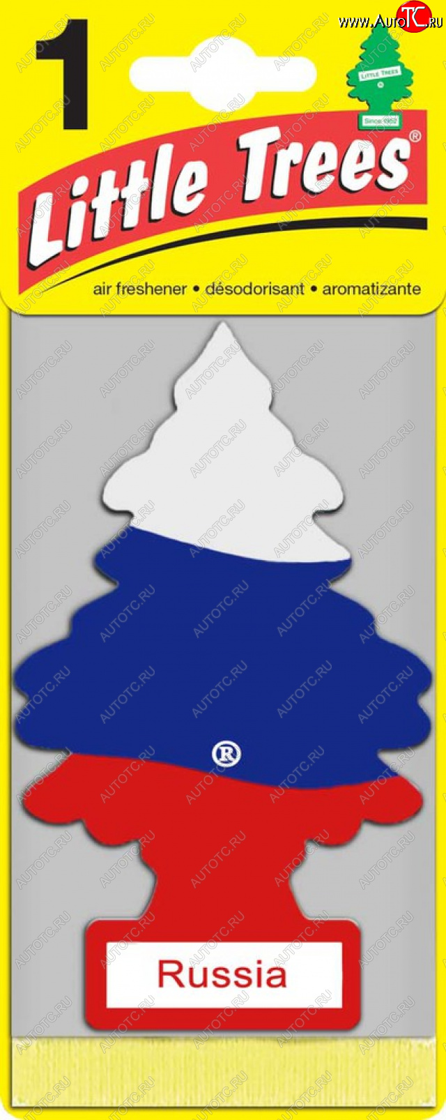 167 р. Ароматизатор подвесной пластина (ваниль) российский флаг Елочка CAR FRESHNER CAR FRESHNER u1p-19974-russ  с доставкой в г. Кемерово