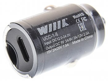 999 р. Устройство зарядное в прикуриватель 1USB Type C 12V Quick Charge WIIIX WIIIX ucc-1-6  с доставкой в г. Кемерово. Увеличить фотографию 1