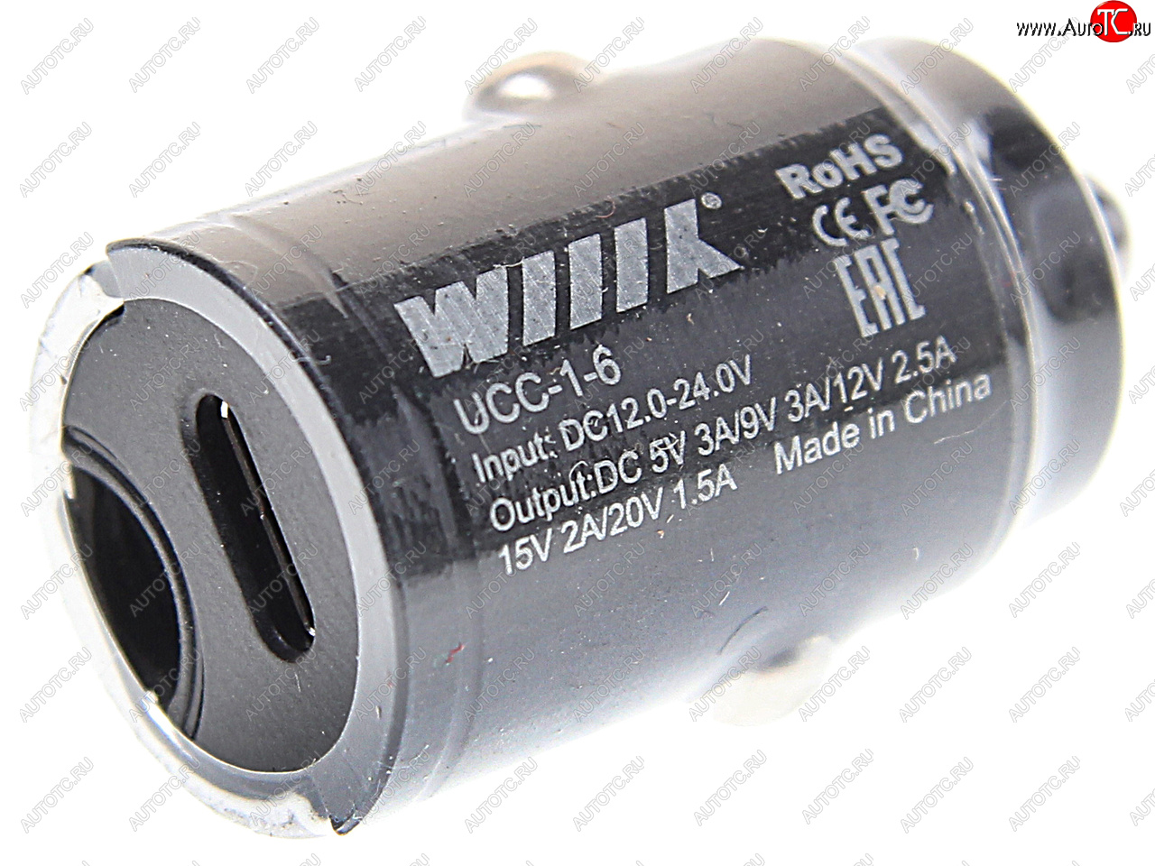 999 р. Устройство зарядное в прикуриватель 1USB Type C 12V Quick Charge WIIIX WIIIX ucc-1-6  с доставкой в г. Кемерово