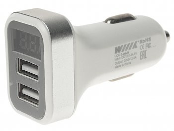 489 р. Устройство зарядное в прикуриватель 2USB 12V WIIIX WIIIX ucc-2-26-vm-w WIIIX ucc-2-26-vm-w  с доставкой в г. Кемерово. Увеличить фотографию 1