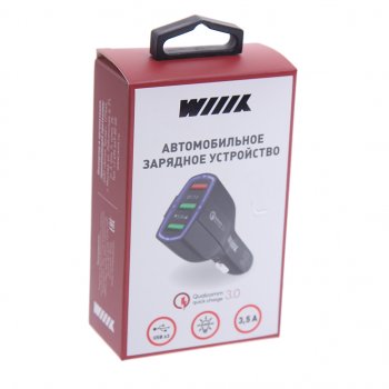 599 р. Устройство зарядное в прикуриватель 3USB 12V Quick Charge WIIIX WIIIX ucc-3-3  с доставкой в г. Кемерово. Увеличить фотографию 2