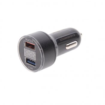 639 р. Устройство зарядное в прикуриватель 2USB 12V с вольтметром WIIIX WIIIX ucc-4-2-01-96  с доставкой в г. Кемерово. Увеличить фотографию 1