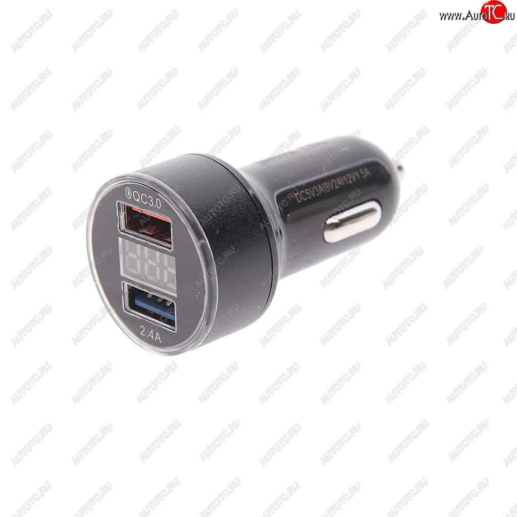 639 р. Устройство зарядное в прикуриватель 2USB 12V с вольтметром WIIIX WIIIX ucc-4-2-01-96  с доставкой в г. Кемерово