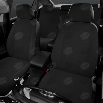 5 349 р. Авточехлы универсальные экокожа-жаккард черные комплект AVTOLIDER AVTOLIDER ujk31-0101  с доставкой в г. Кемерово. Увеличить фотографию 1