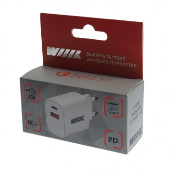 619 р. Устройство зарядное в розетку 1USB + 1 Type C 220V WIIIX WIIIX unn-4-2-01-qcpd  с доставкой в г. Кемерово. Увеличить фотографию 3