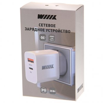 839 р. Устройство зарядное в розетку 1USB + 1 Type C 220V WIIIX WIIIX unn-4-2-04-qcpd  с доставкой в г. Кемерово. Увеличить фотографию 2