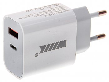 839 р. Устройство зарядное в розетку 1USB + 1 Type C 220V WIIIX WIIIX unn-4-2-04-qcpd  с доставкой в г. Кемерово. Увеличить фотографию 1