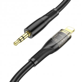 359 р. Кабель jack 3.5-iPhone (5-) 1м черный HOCO HOCO upa25 black HOCO upa25 black  с доставкой в г. Кемерово. Увеличить фотографию 1